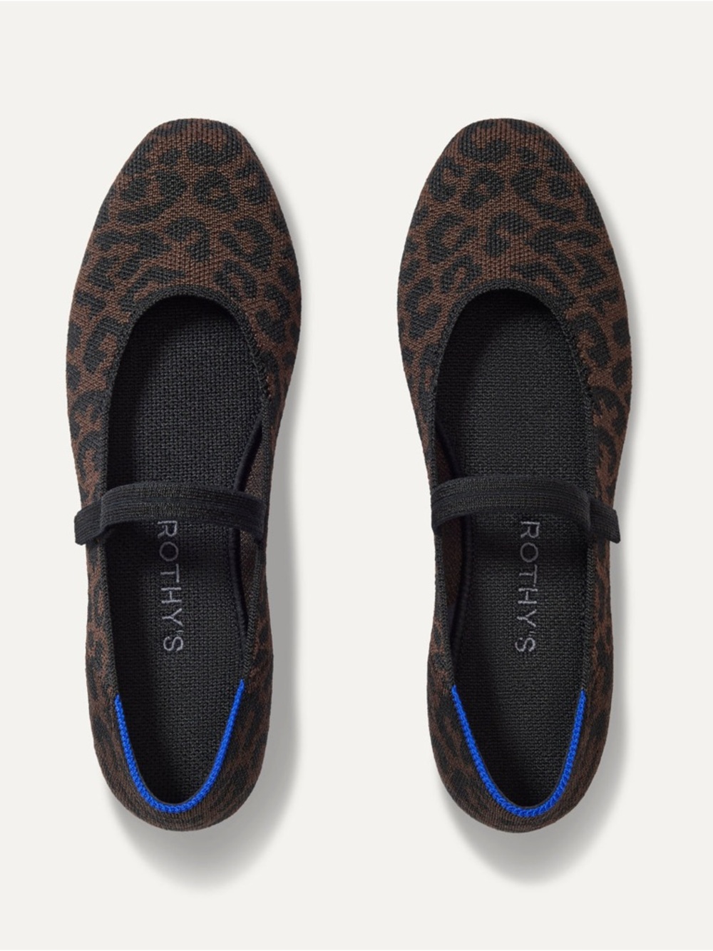 Rothy's Leopard Print Mary Jane Flats size 9
